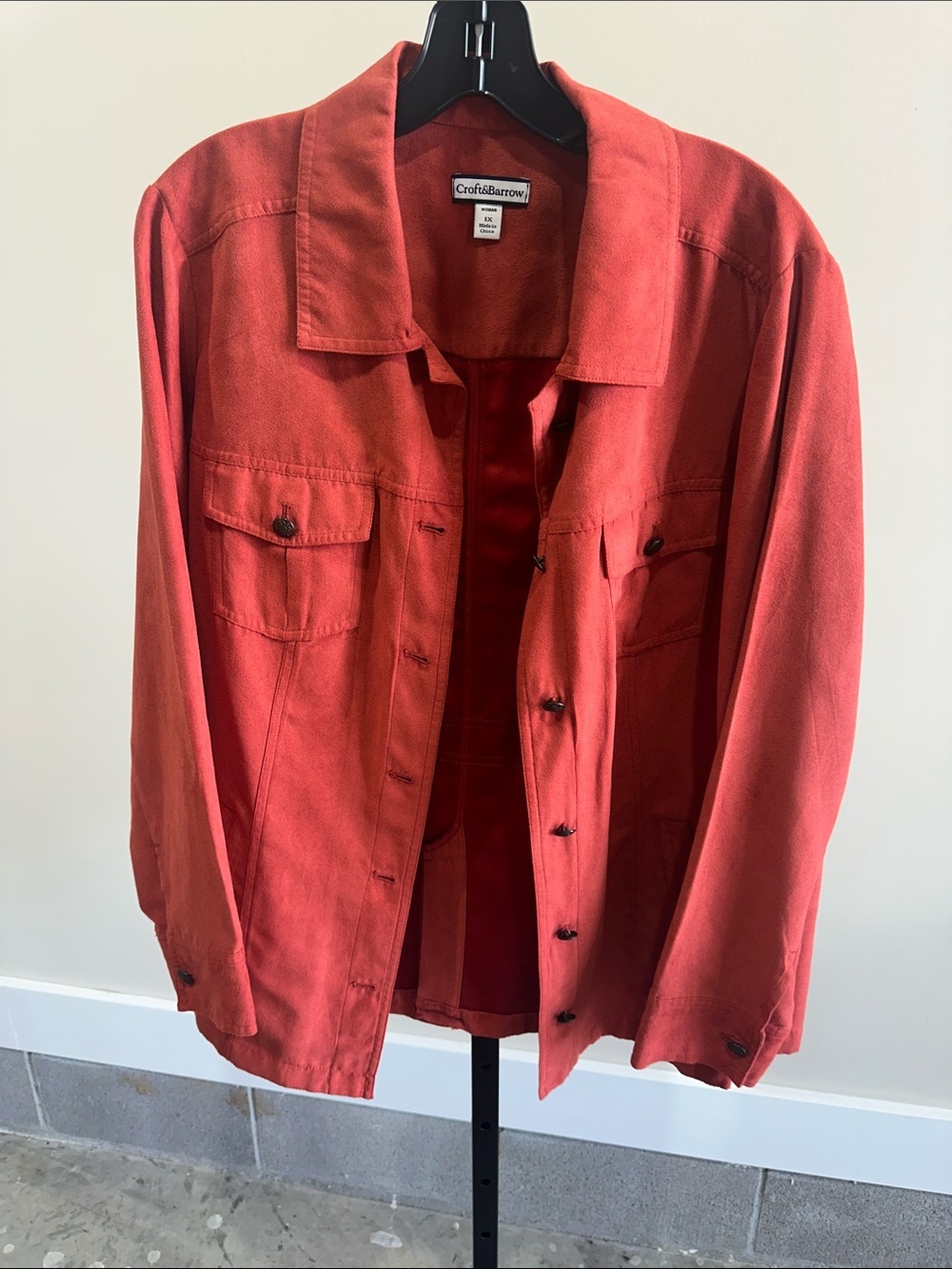 Croft & Barrow Burnt Orange button down shirt women’s size 1x
